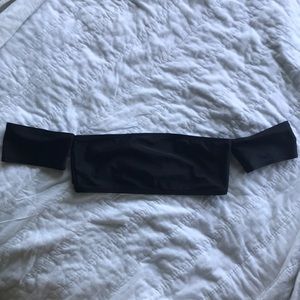 Aerie Black Strapless Bikini Top